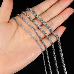 18K Gold-Plated Stainless-Steel Twist Chain Necklace