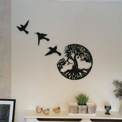 Tree of Life Metal Wall Art w/ Birds