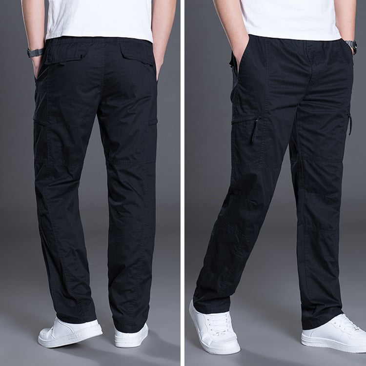 Men's Comfort-Fit Plus-Size Cotton Trousers