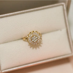 Rotating Sunflower Ring for Anxiety Relief