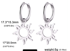 Sunflower Earrings in Stainless Steel