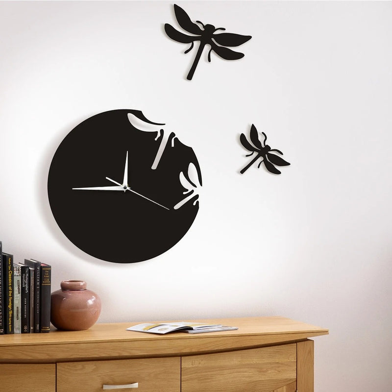 DIY Acrylic Dragonfly Wall Clock