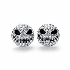 Rhinestone Skull Stud Earrings