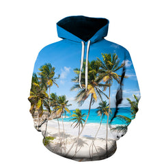Natural Tree Leaf Casual Hoodies