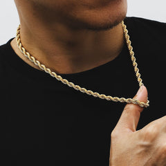 18K Gold-Plated Stainless-Steel Twist Chain Necklace