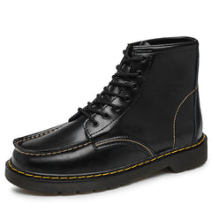 Men's High-Top Cowhide Martin Tooling Boots