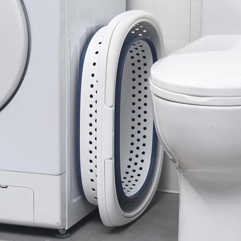 Folding Wall-Mountable Plastic Laundry Basket