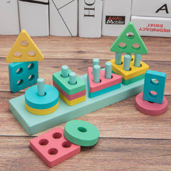 Wooden Geometric Building Toys