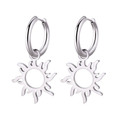Sunflower Earrings in Stainless Steel