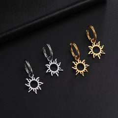 Sunflower Earrings in Stainless Steel