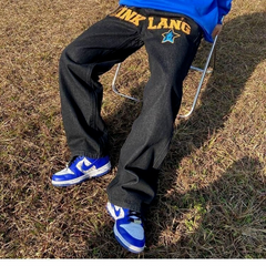 Men's Retro American Hip-Hop Wide Leg Jeans