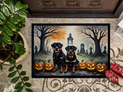 Rottweiler Halloween Welcome Mat