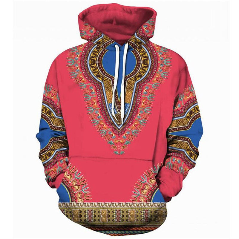 African Folk Custom 3D Print Hoodies
