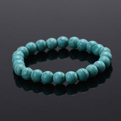 Elastic Beaded Bracelet w/ Natural Tiger Eye Stones