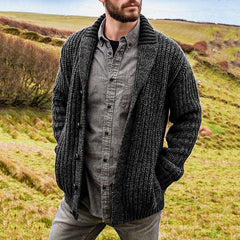 Solid Color Long Sleeve Knit Cardigan