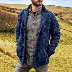 Solid Color Long Sleeve Knit Cardigan