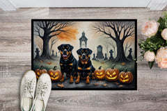 Rottweiler Halloween Welcome Mat