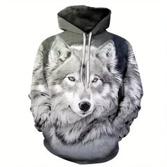 3D Printed White Wolf Hoodies