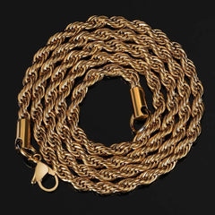 18K Gold-Plated Stainless-Steel Twist Chain Necklace