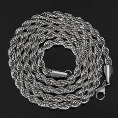 18K Gold-Plated Stainless-Steel Twist Chain Necklace