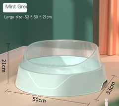 Semi-Enclosed Cat Litter Box with Shovel